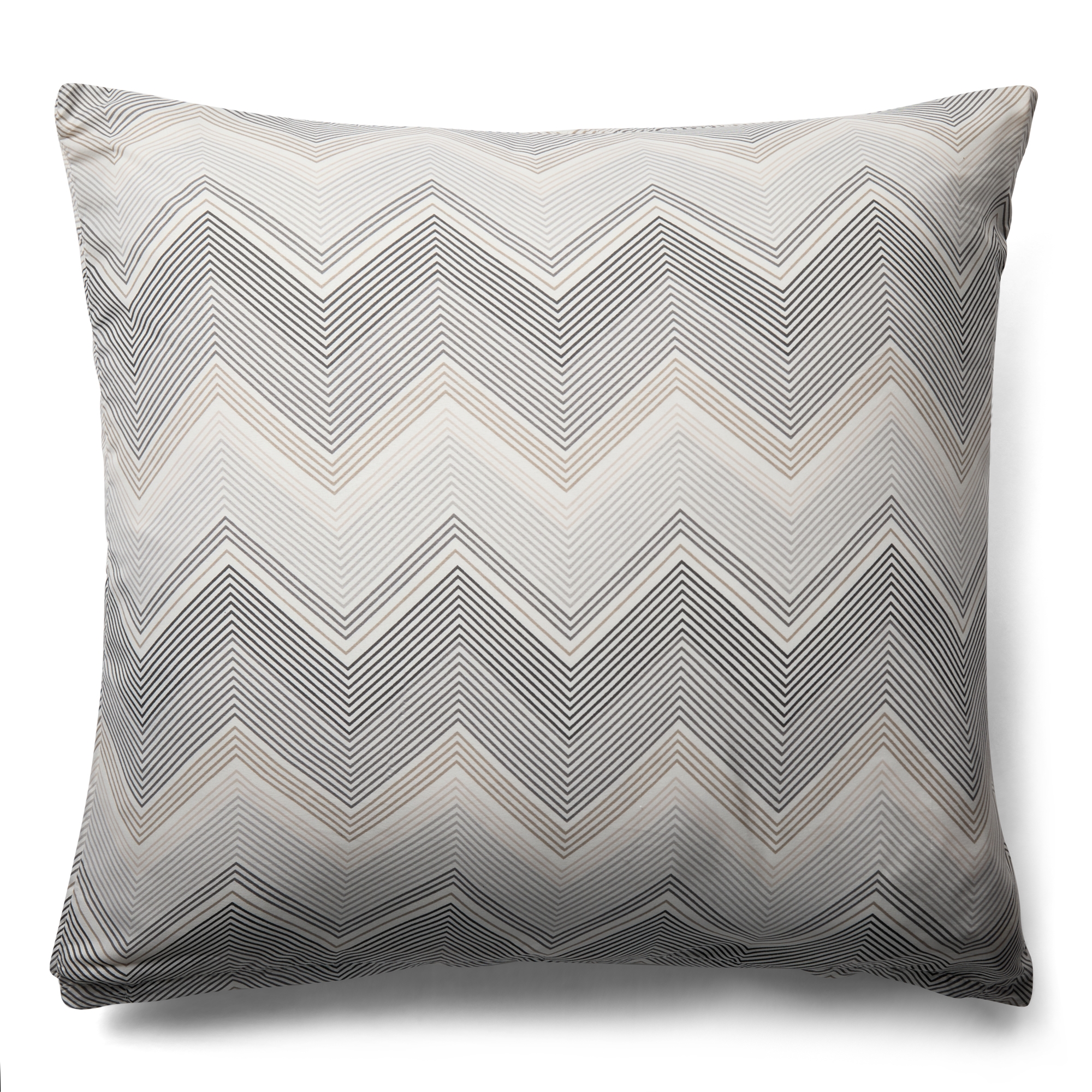 Pudebetræk 60x63 cm - Microfiber - Gråt zig zag mønster Pudebetræk 60x63 cm - Microfiber - Gråt zig zag mønster