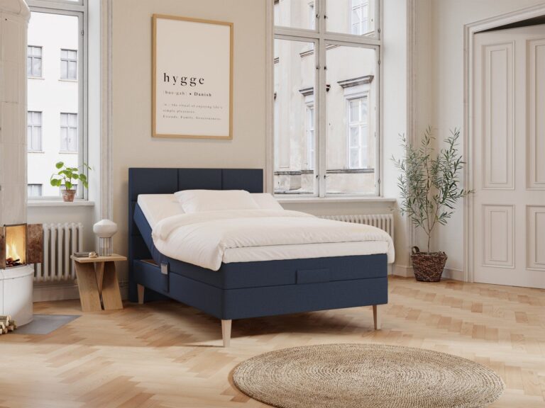 Ragna | 120x200 | Dyb blå, Fast (vægt: 70-95 kg.)