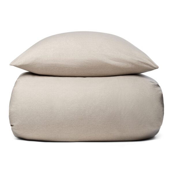 Sengetøj 140x200 cm - Bomulds flonel - Grey Melange