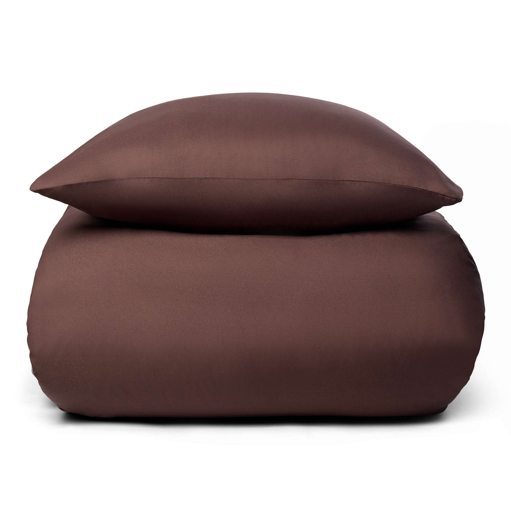 Sengetøj 140x200 cm - Microfiber - Ensfarvet brun Sengetøj 140x200 cm - Microfiber - Ensfarvet brun