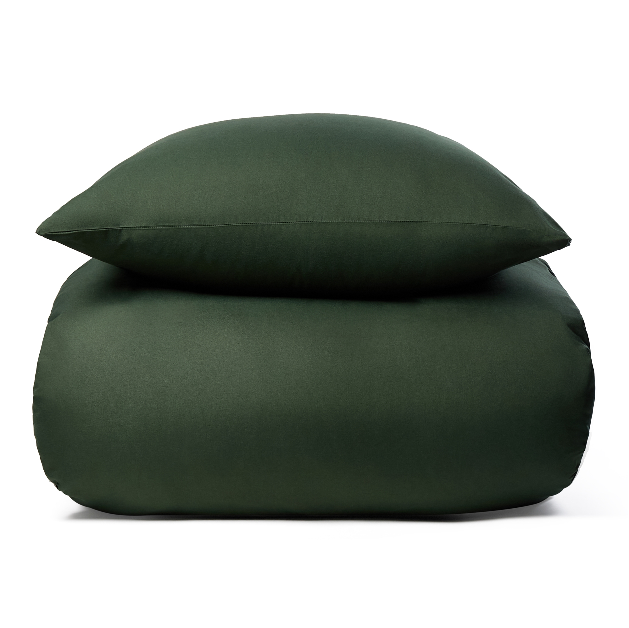Sengetøj 140x200 cm - Microfiber - Ensfarvet mørkegrøn Sengetøj 140x200 cm - Microfiber - Ensfarvet mørkegrøn