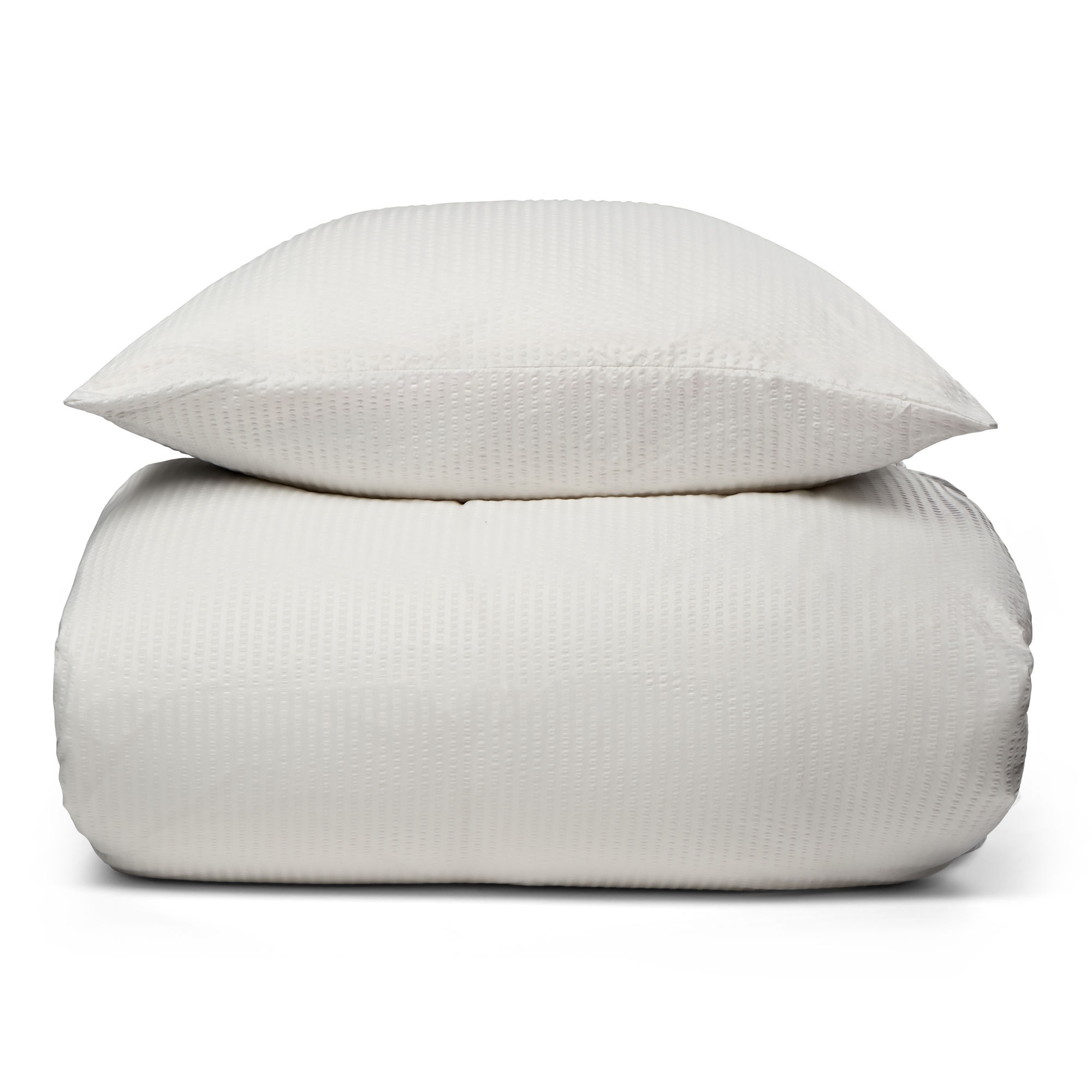 Sengetøj 150x210 cm - Bæk og bølge - Microfiber - Hvid krep Sengetøj 150x210 cm - Bæk og bølge - Microfiber - Hvid krep