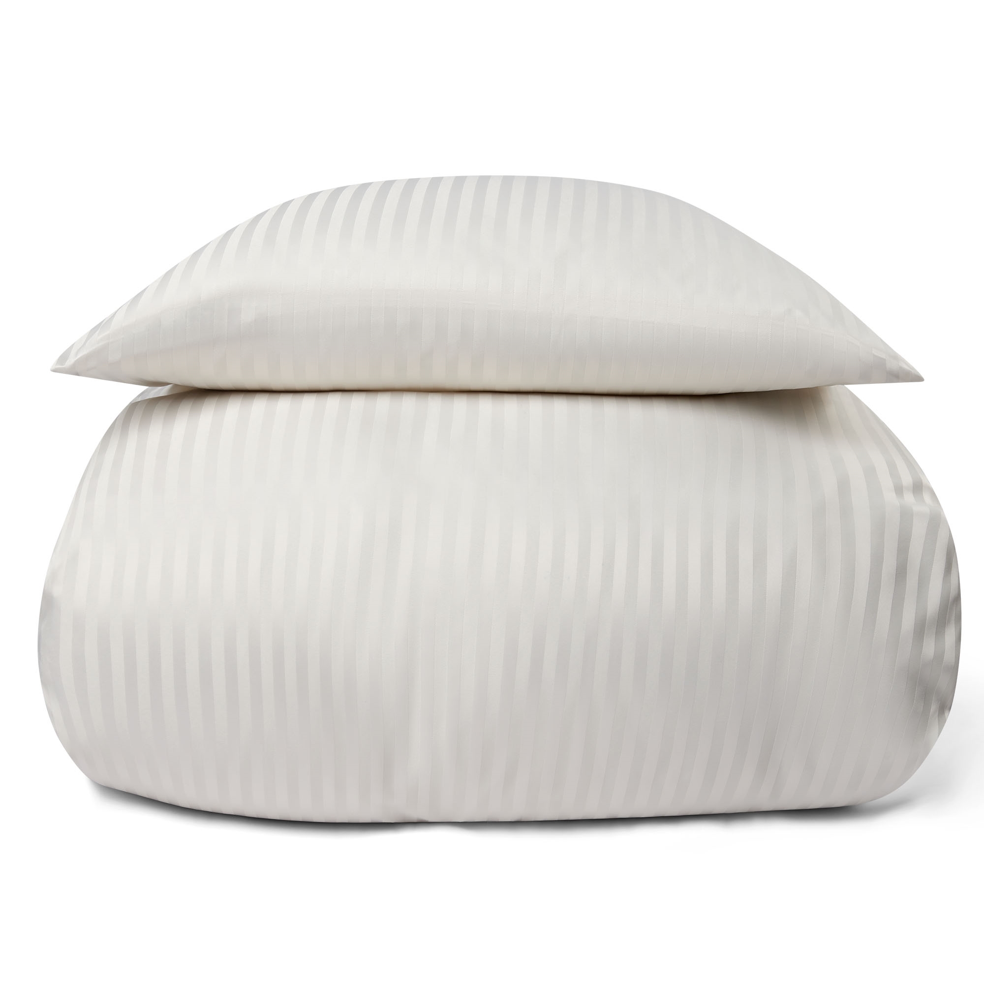 Sengetøj 150x210 cm - Microfiber - Ensfarvet med creme farvet striber Sengetøj 150x210 cm - Microfiber - Ensfarvet med creme farvet striber