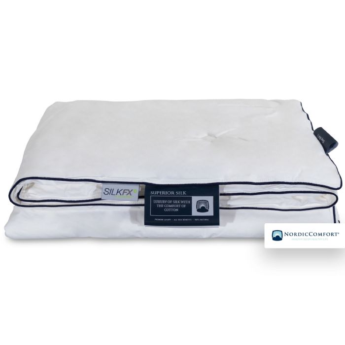 Silke sommerdyne 140x220 cm med 100% langfibret mulberry silke - Nordic Comfort Superior - Sval silkedyne