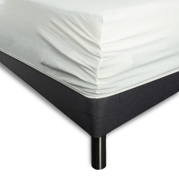 Stræklagen 180x200 cm - Hvidt jerseylagen - IN Style - Faconlagen til dobbeltseng