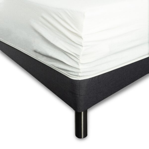 Stræklagen 90x200 cm - Hvidt jerseylagen - IN Style faconlagen