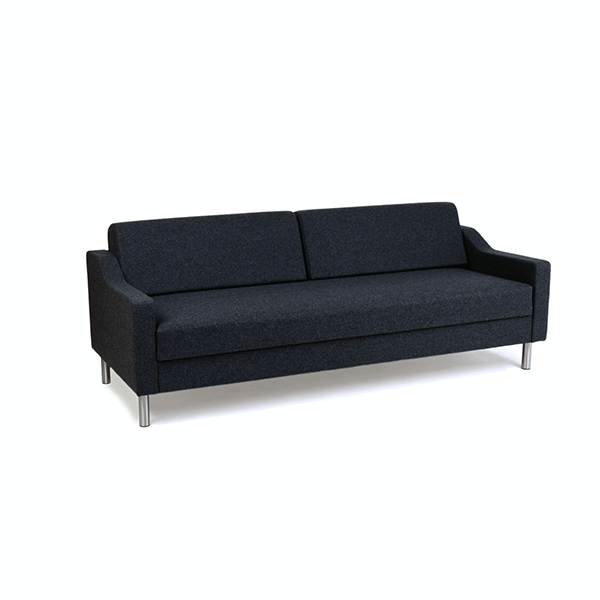 Trekanten Hestbæk sovesofa - model 413-D - Kira 23 sort/grå uldstof