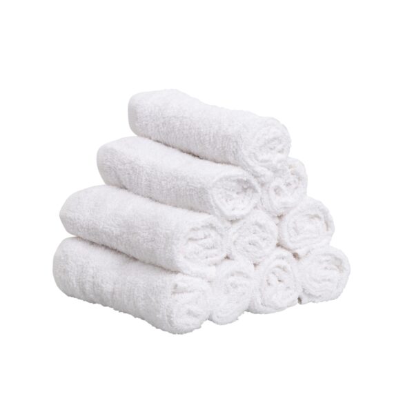 Vaskeklude 10-pak - 100% blød bomuld med høj absorberingsevne - 30x30 cm - Hvide vaskeklude fra IN Style