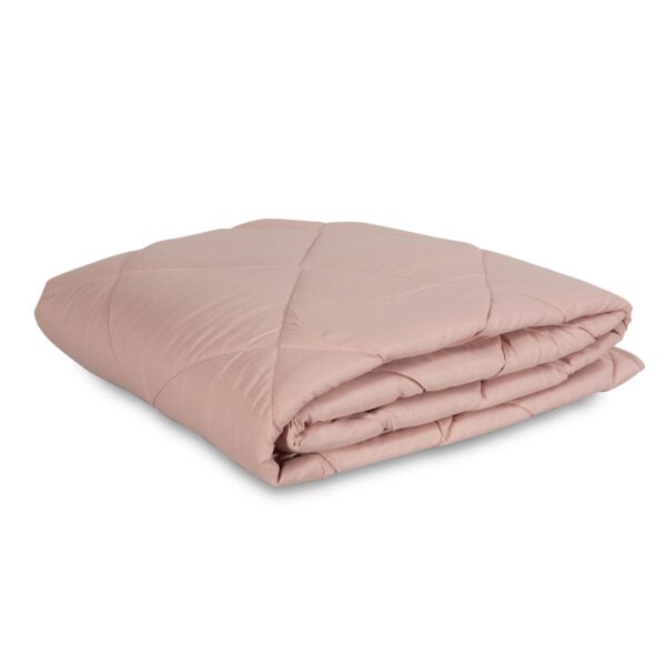 Vattæppe - 140x200 cm - Støvet rosa fiber sommerdyne af fibervat - Quiltet tæppe - Zen Sleep fiberdyne