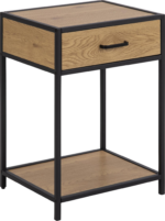 Natbord Signature Alira i mat vild eg - sengebord med skuffe og hylde H63xB42xD35 cm