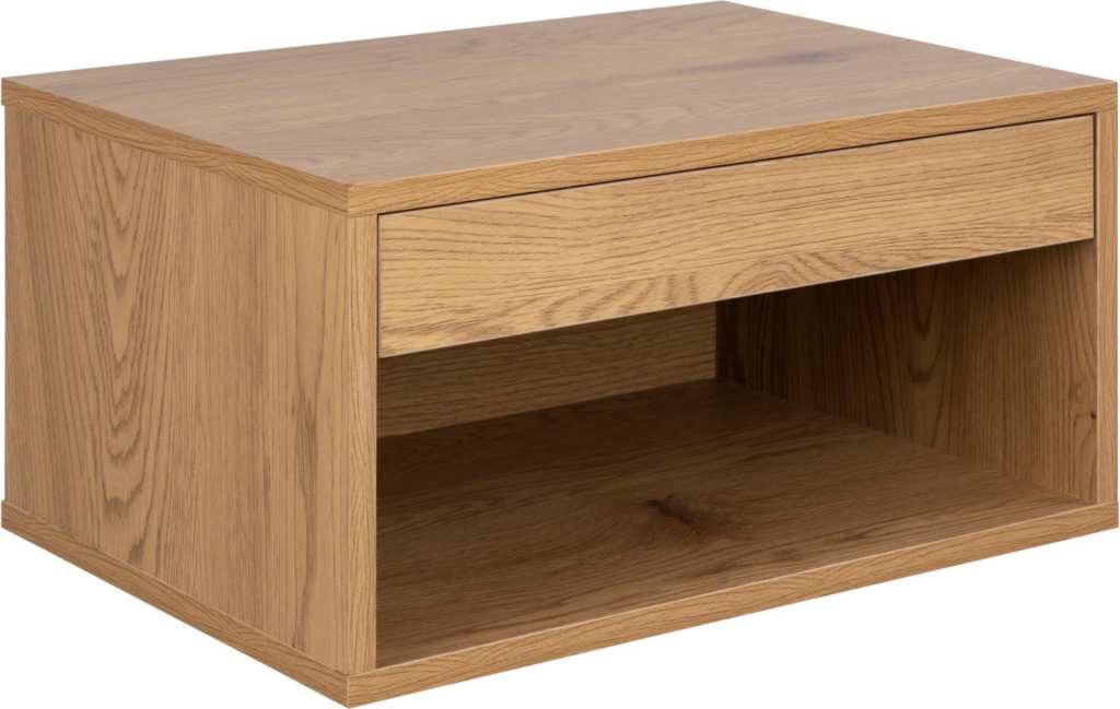 Natbord Signature Florima sengebord i MDF mat vild eg 50x35x24,5 cm