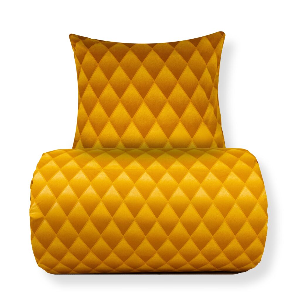 Sengetøj 140x200 cm - 100% bomuldssatin - Orange 3D harlekinmønster