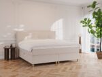 Nordic Dream Alva Kontinentalseng med opbevaring 200x200 – Sand