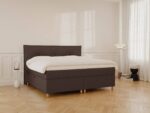 Nordic Dream Alva Grande Kontinentalseng med opbevaring 200x200 – Mørk brun