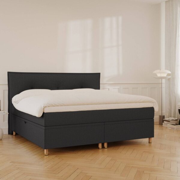 Nordic Dream Alva Grande Kontinentalseng med opbevaring 200x200 – Antracit