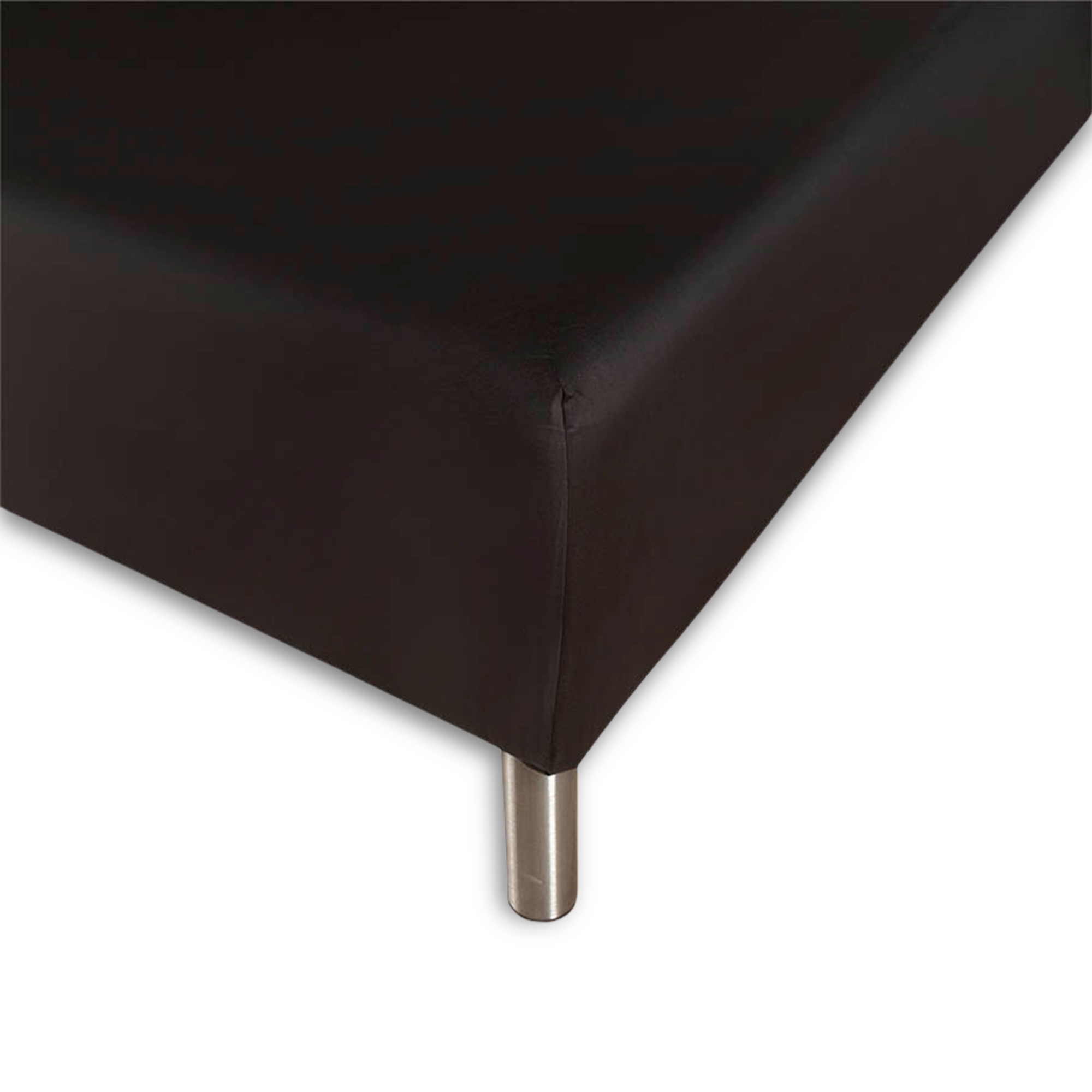 Boxlagen 200x200 cm - Sort - 100% Bomuldssatin - Faconlagen til madras Boxlagen 200x200 cm - Sort - 100% Bomuldssatin - Faconlagen til madras