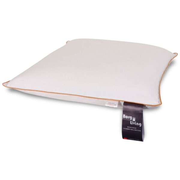 Hovedpude med moskusdun - 3 kammer pude - Mellem - 60x63cm - Borg Living
