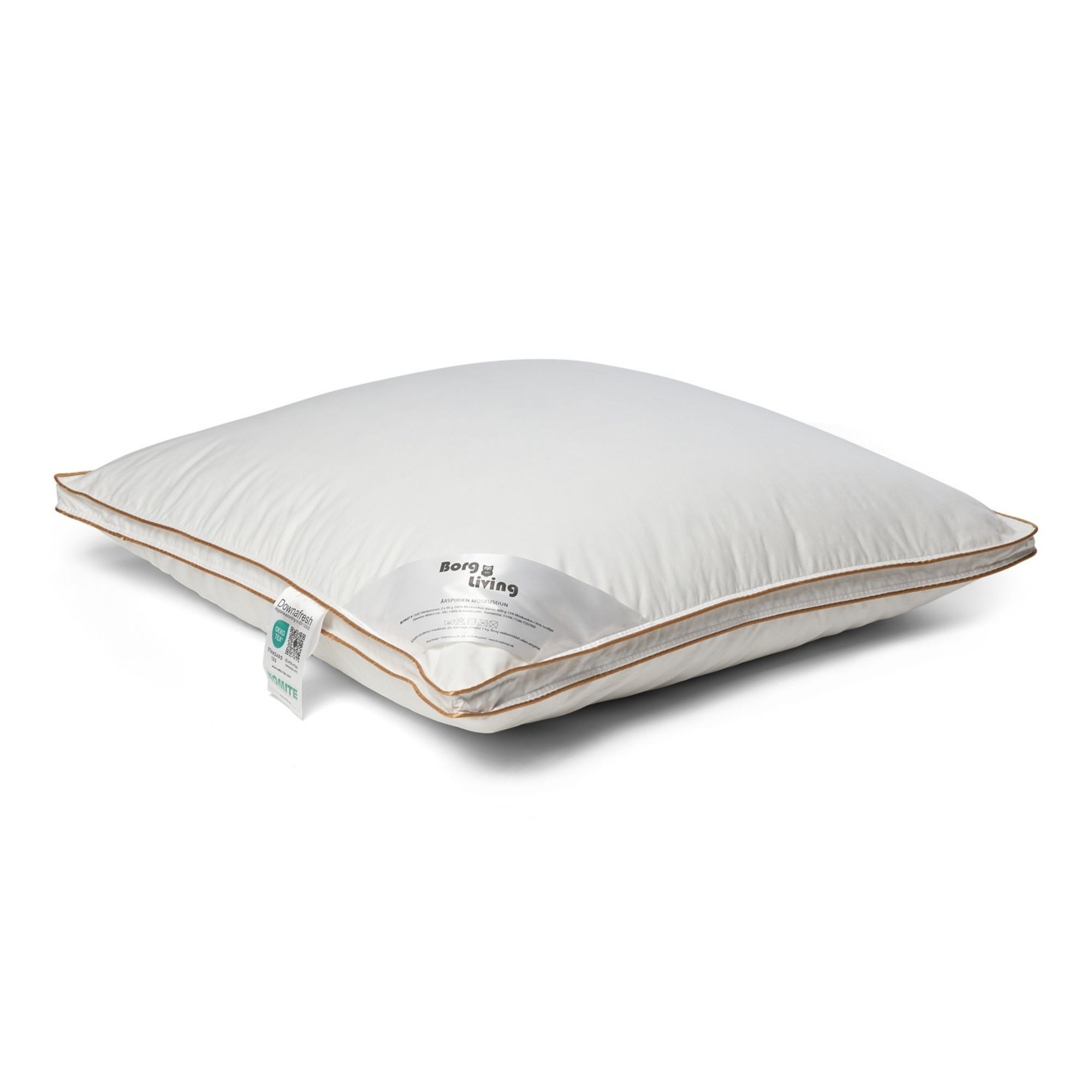 Hovedpude med moskusdun - Mellem pude - 60x63 cm - 3 kammer dunpude - Borg Living Årspuden 2025 Hovedpude med moskusdun - Mellem pude - 60x63 cm - 3 kammer dunpude - Borg Living Årspuden 2025