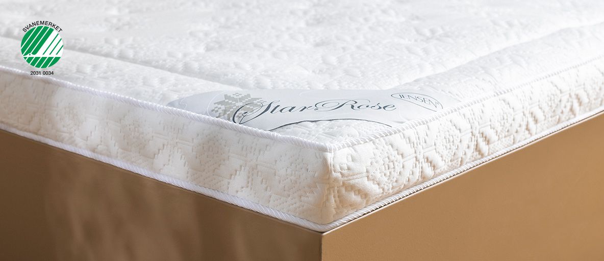 Jensen - StarRose topmadras - Natur latex kerne - Kashmir-kvalitet - Svanemærket-120x200 Jensen - StarRose topmadras - Natur latex kerne - Kashmir-kvalitet - Svanemærket-120x200