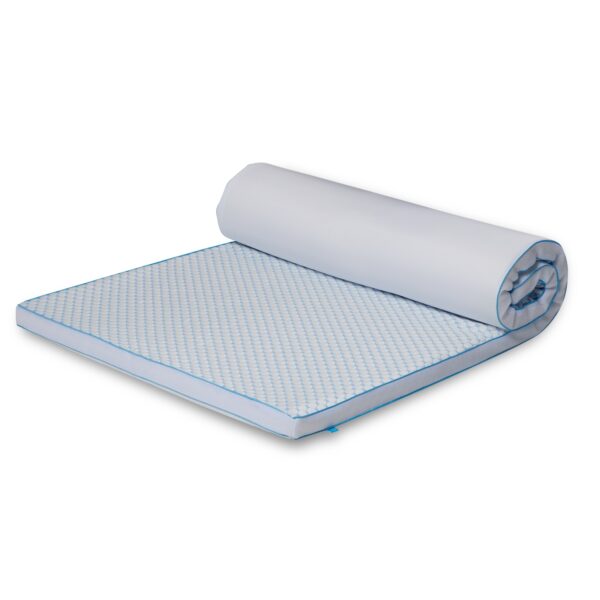 Kølende U-split topmadras - 160x200 cm 5 cm høj - 5 zoner - Memoryskum topmadras - SLEEP TECH by Borg