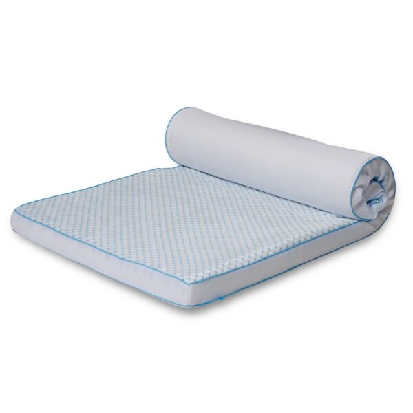 Kølende topmadras - 120x200 cm - 7 zoner - Luksus memoryskum topmadras 8 cm høj - SLEEP TECH By Borg