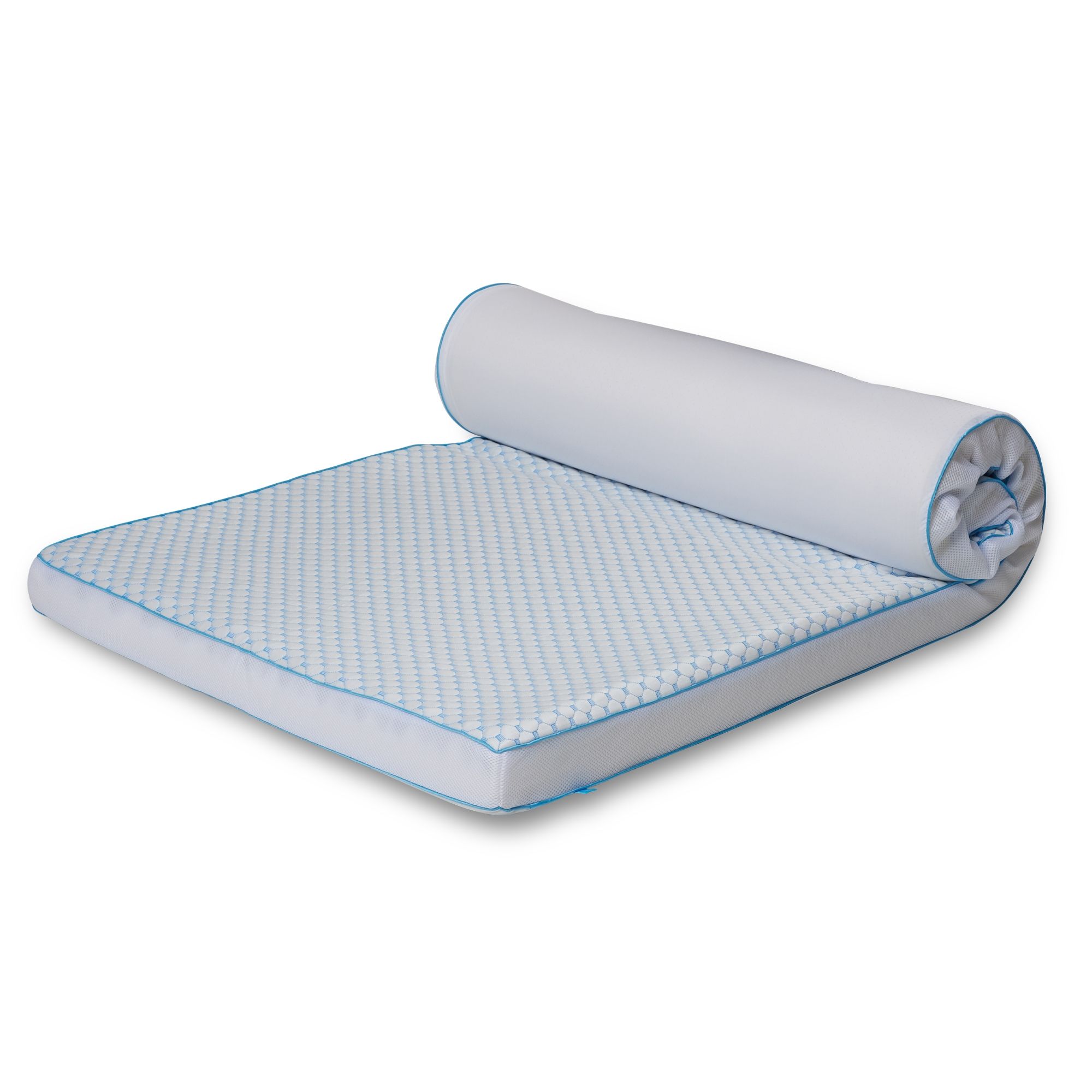 Kølende topmadras - 120x200 cm - 7 zoner - Luksus memoryskum topmadras 8 cm høj - SLEEP TECH By Borg Kølende topmadras - 120x200 cm - 7 zoner - Luksus memoryskum topmadras 8 cm høj - SLEEP TECH By Borg