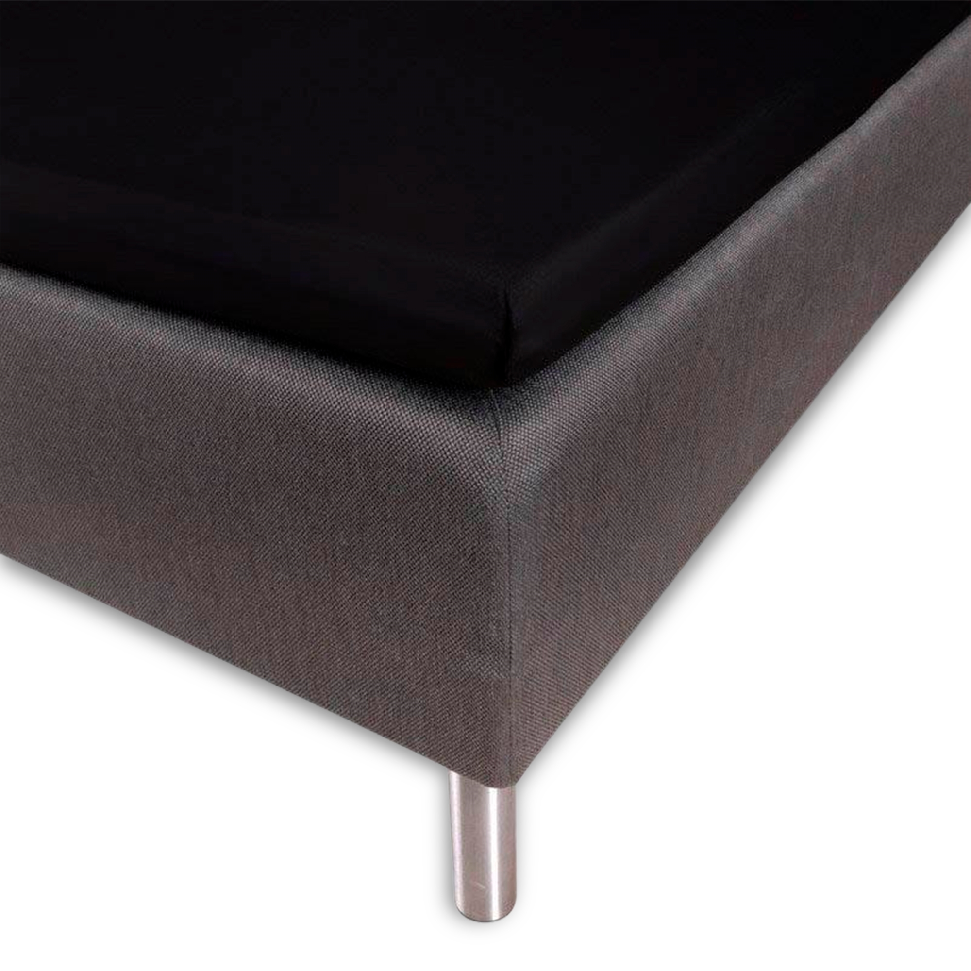 Kuvertlagen 140x200 cm - 100% blød bomuld - Højde 8 cm - Sort lagen til topmadras by Nordstrand Home Kuvertlagen 140x200 cm - 100% blød bomuld - Højde 8 cm - Sort lagen til topmadras by Nordstrand Home