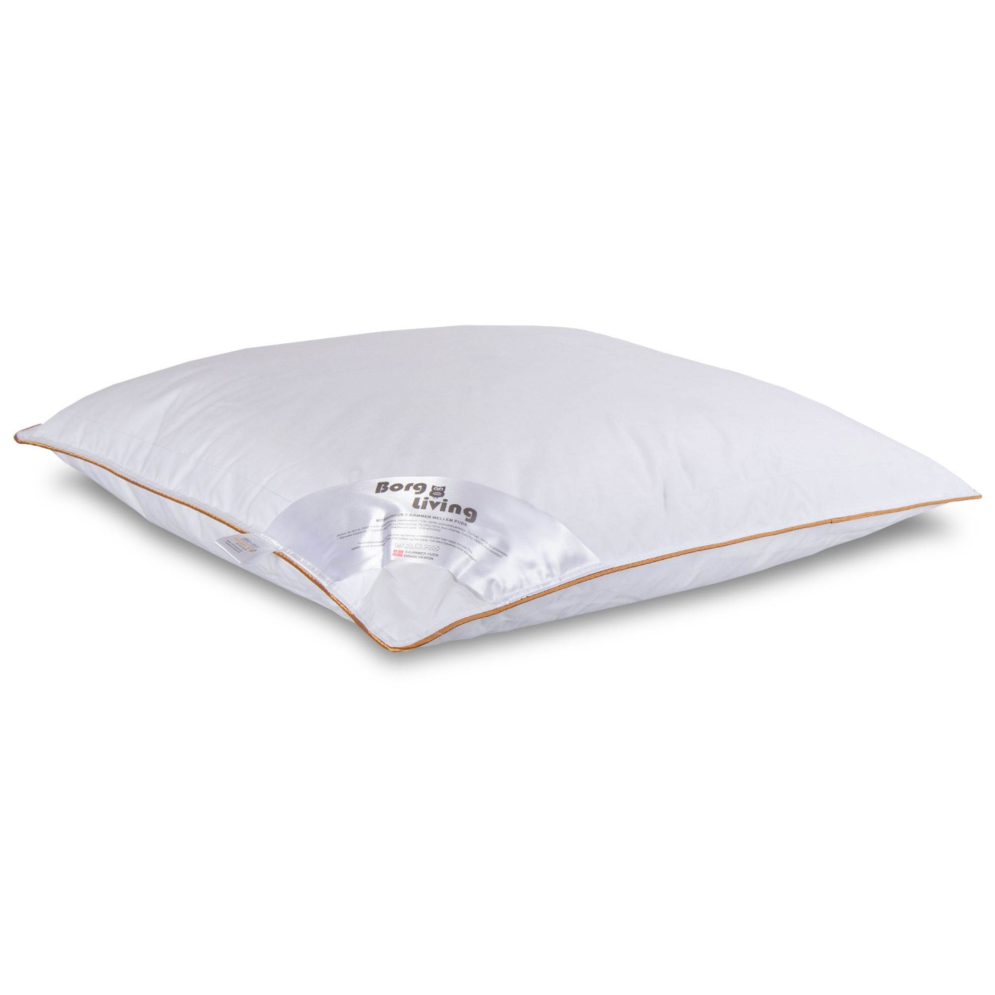 Moskusdun hovedpude - Mellem - 3 kammer hovedpude - 60x63 cm - Borg Living Moskusdun hovedpude - Mellem - 3 kammer hovedpude - 60x63 cm - Borg Living
