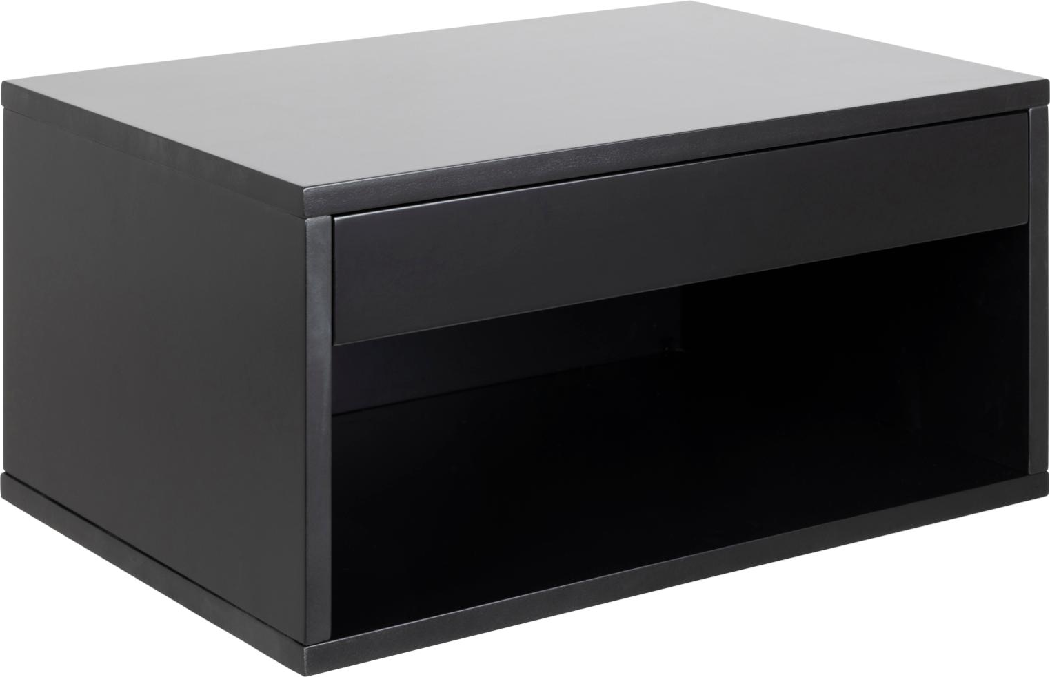 Natbord Sengebord Signature Florima Sort Mellemtæt Fiberplade med Skuffe og Hylde 50x35x24,5 cm Natbord Sengebord Signature Florima Sort Mellemtæt Fiberplade med Skuffe og Hylde 50x35x24,5 cm