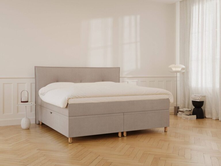 Alva Grande Bouclé latte 200x200 – Nordic Dream kontinentalseng