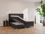 Alva kontinentalseng med opbevaring 200x200 – Nordic Dream Antracit