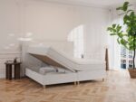 Alva kontinentalseng med opbevaring 200x200 – Nordic Dream Bouclé cream