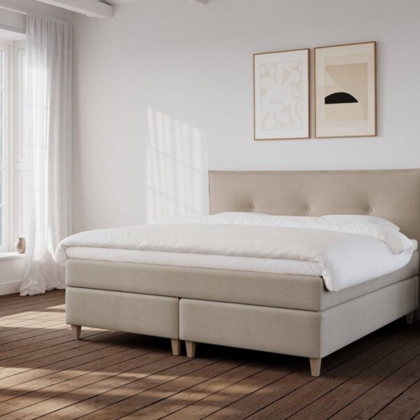Snefrid Bouclé latte 200x200 – Nordic Dream kontinentalseng