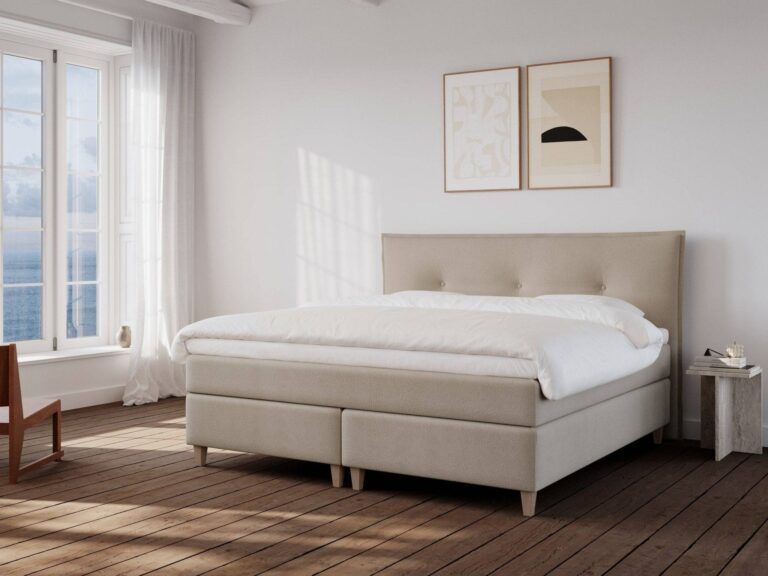 Snefrid Bouclé latte 200x200 – Nordic Dream kontinentalseng