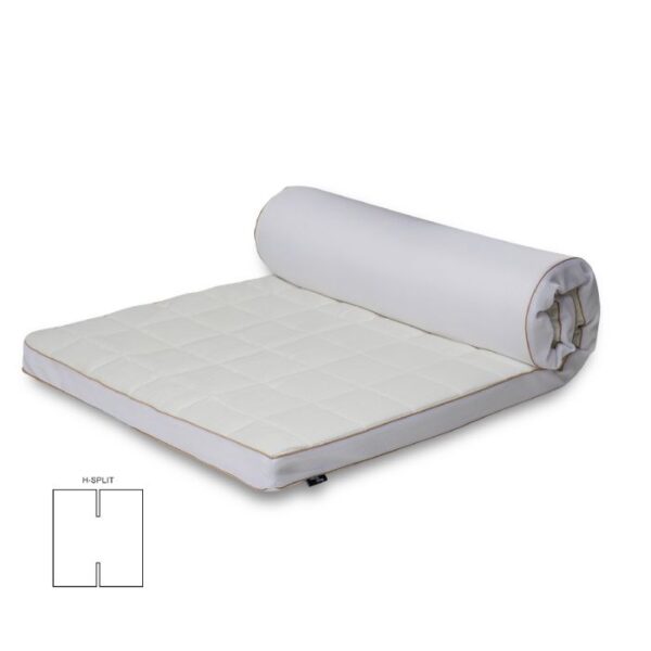 H-split topmadras - 160x200 cm 8 cm høj - NASA Memory skum - Borg Living - Ergonomisk topmadras