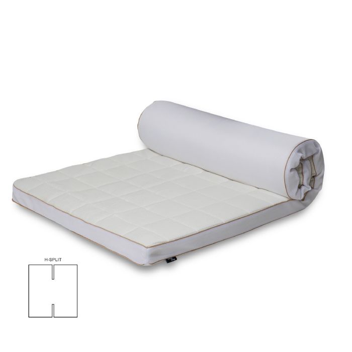 H-split topmadras - 160x200 cm 8 cm høj - NASA Memory skum - Borg Living - Ergonomisk topmadras