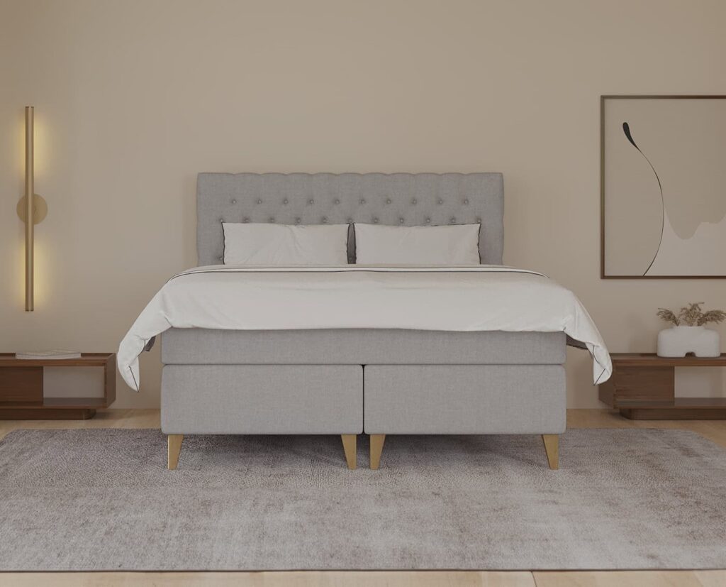 Maribo Kontinentalseng - 200x200 - Lysegrå (Cover83)