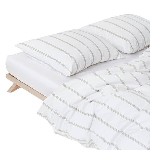 Allergivenligt Sengetøj Flow Beige Økologisk Gots (Høj Tc - 300) - - - - Arctic -