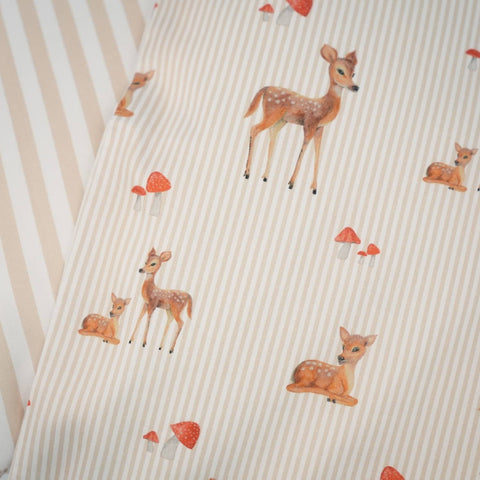 Baby Allergivenligt Sengetøj Bomuldssatin Beige Bambi (Høj Tc - 300) - - - - Quilts Of Denmark -