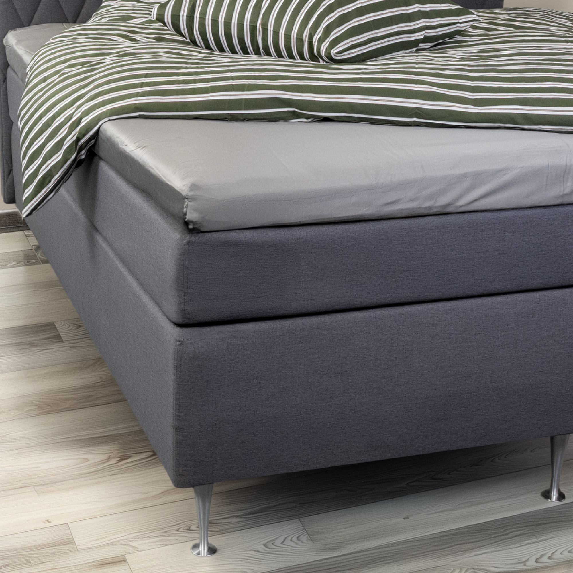 Bambus lagen - Kuvertlagen 140x200x8 cm - Lys grå - 100% bambus - Lagen til topmadras Bambus lagen - Kuvertlagen 140x200x8 cm - Lys grå - 100% bambus - Lagen til topmadras