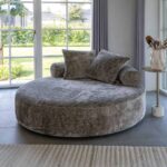 Charlottenlund Sovesofa – Rund Daybed i Chenille