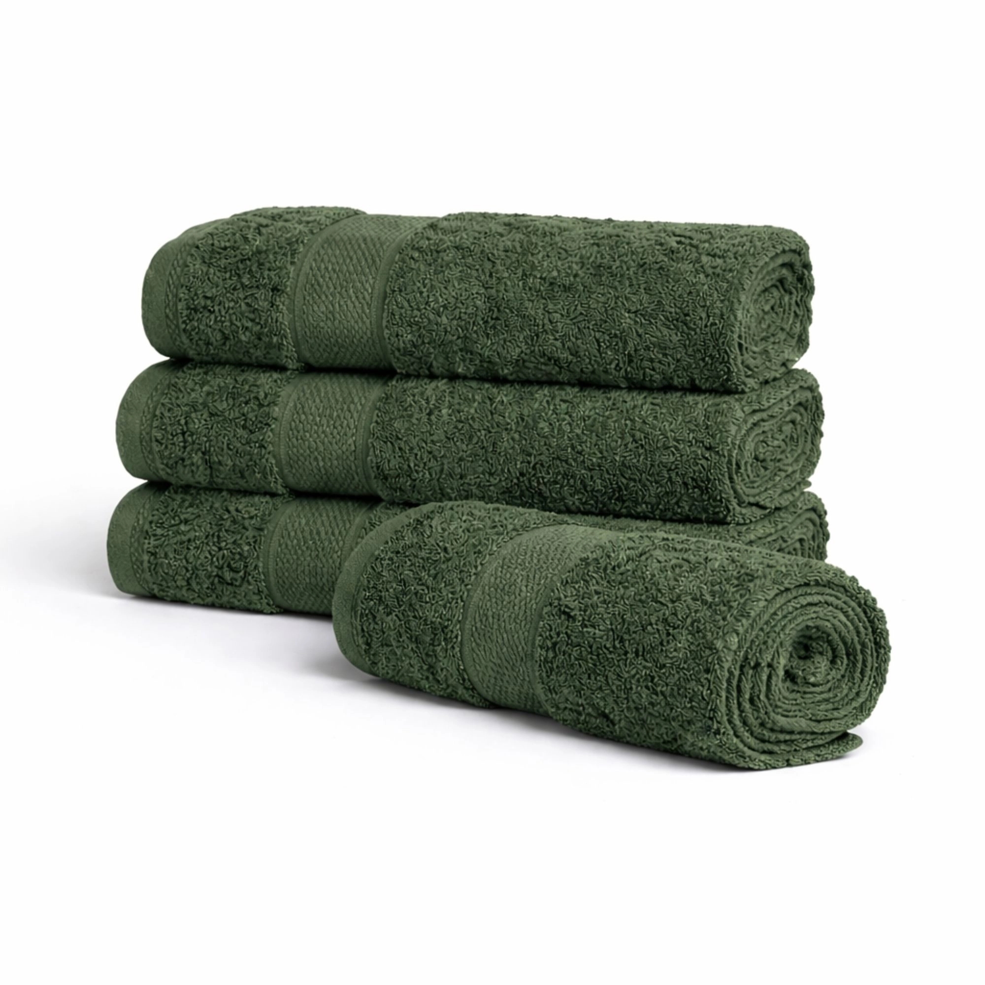 Egyptisk bomulds håndklæde - 100 % egyptisk bomuld - 50x100 cm - Orkidé - Grøn Egyptisk bomulds håndklæde - 100 % egyptisk bomuld - 50x100 cm - Orkidé - Grøn