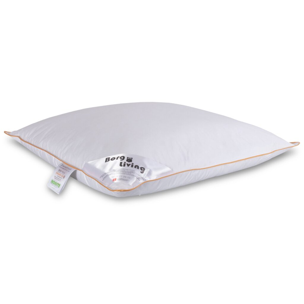 Gåseduns hovedpude - Mellem hovedpude - 60x63 cm - 3 kammer pude - Borg Living
