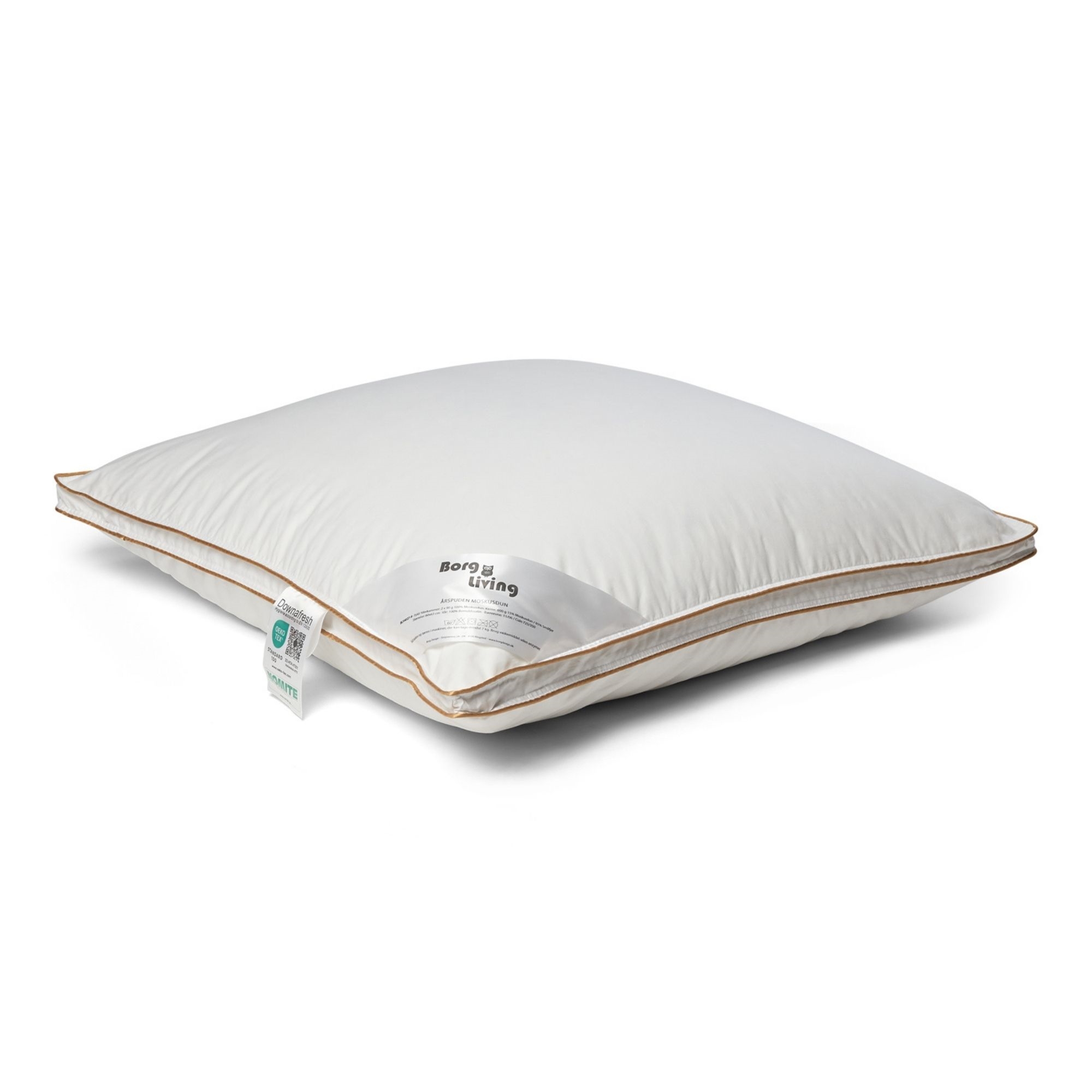 Hovedpude med moskusdun - Mellem pude - 60x63 cm - 3 kammer dunpude - Borg Living Årspuden 2026 Hovedpude med moskusdun - Mellem pude - 60x63 cm - 3 kammer dunpude - Borg Living Årspuden 2026