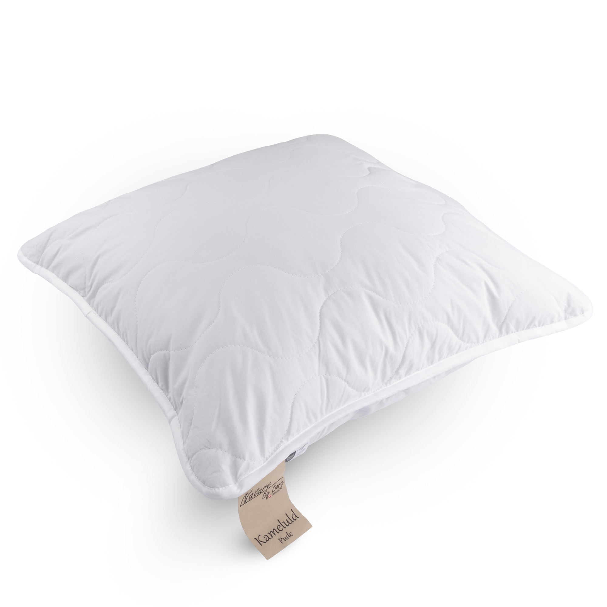 Kameluld hovedpude - 60x63 cm - 3 kammer pude - Mellemhøj pude Kameluld hovedpude - 60x63 cm - 3 kammer pude - Mellemhøj pude