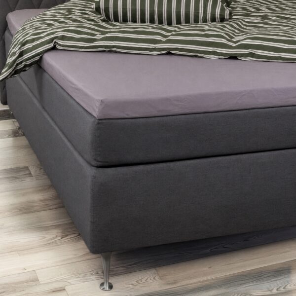 Kuvertlagen 140x200 cm - 100% blød bomuld - Højde 8 cm - Antracit gråt lagen til topmadras by Nordstrand Home