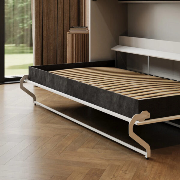 M2 skabsseng, lav model 100x200cm - farve Skab: Hvid, Front: Hvid