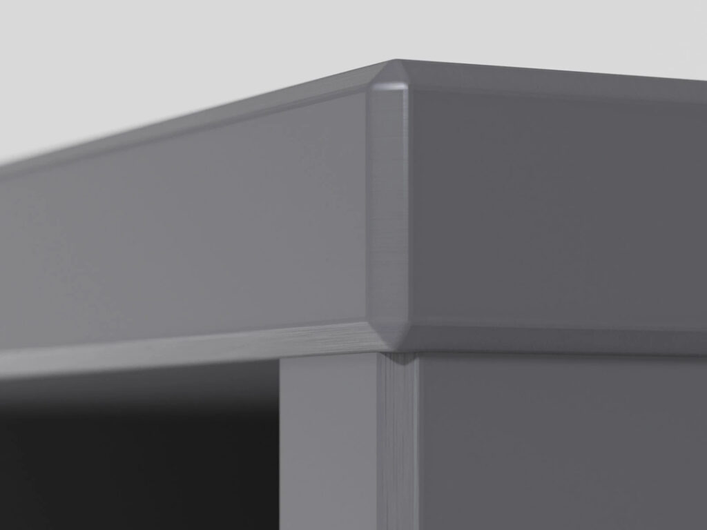 M3 skabsseng, høj model 100x200cm - farve Skab: Antracit, Front: Antracit