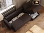 Maru Sovesofa med Chaiselong 145x342 cm - Chocco - Nordic Dream