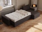 Maru Sovesofa med Chaiselong 145x342 cm - Chocco - Nordic Dream